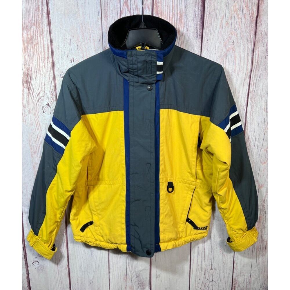 Marker Ski/Snowboard Insulated 2 In 1 Jacket Coat Yellow Gray Youth Size 6